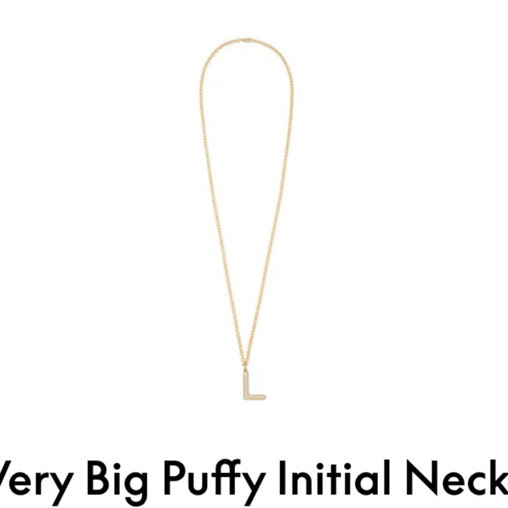 Roxanne Assoulin The Very Big Puffy Initial Necklace Letter “L”